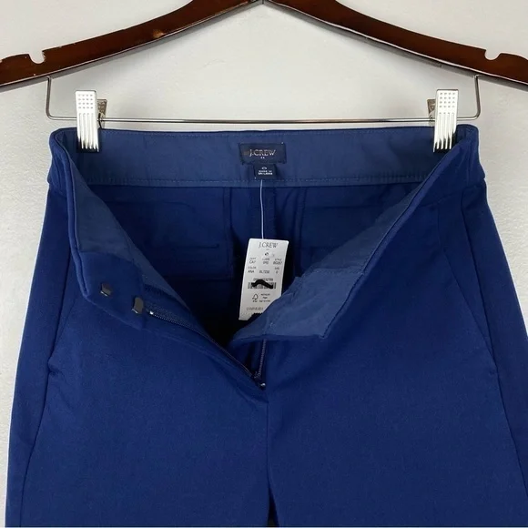 J. Crew Kelsey Flare Cropped Stretch Trouser Pants Navy Size 0/XS NWT - Picture 7 of 9